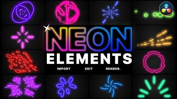 Neon Elements Pack | DaVinci Resolve - Download 32794207 Videohive