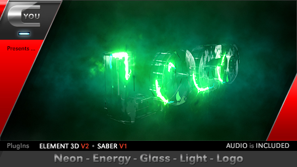 Neon Energy Glass Light Logo - Download Videohive 17196496