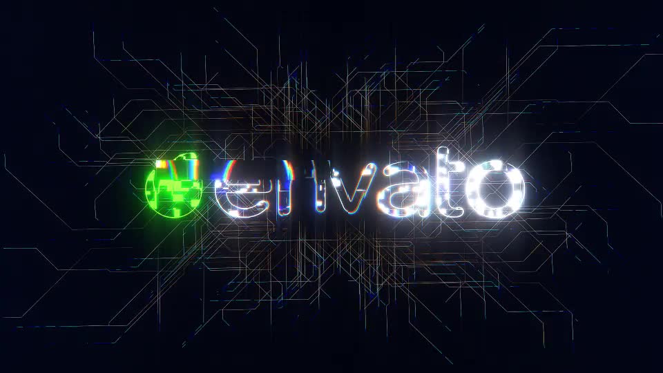Neon Glitch Digital Technology Logo Videohive 38313834 After Effects Image 1
