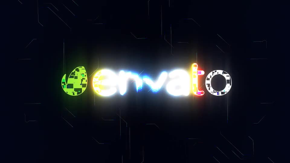Neon Glitch Digital Technology Logo Videohive 38313834 After Effects Image 2