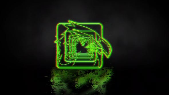 Neon Glitch Logo - 33062813 Videohive Download