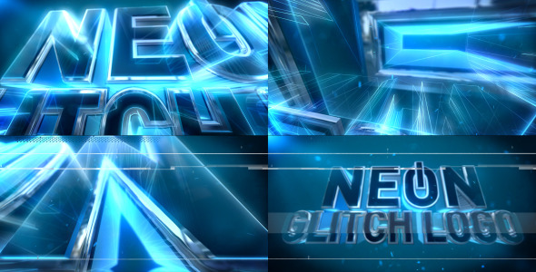 Neon Glitch Logo - Download Videohive 8722098