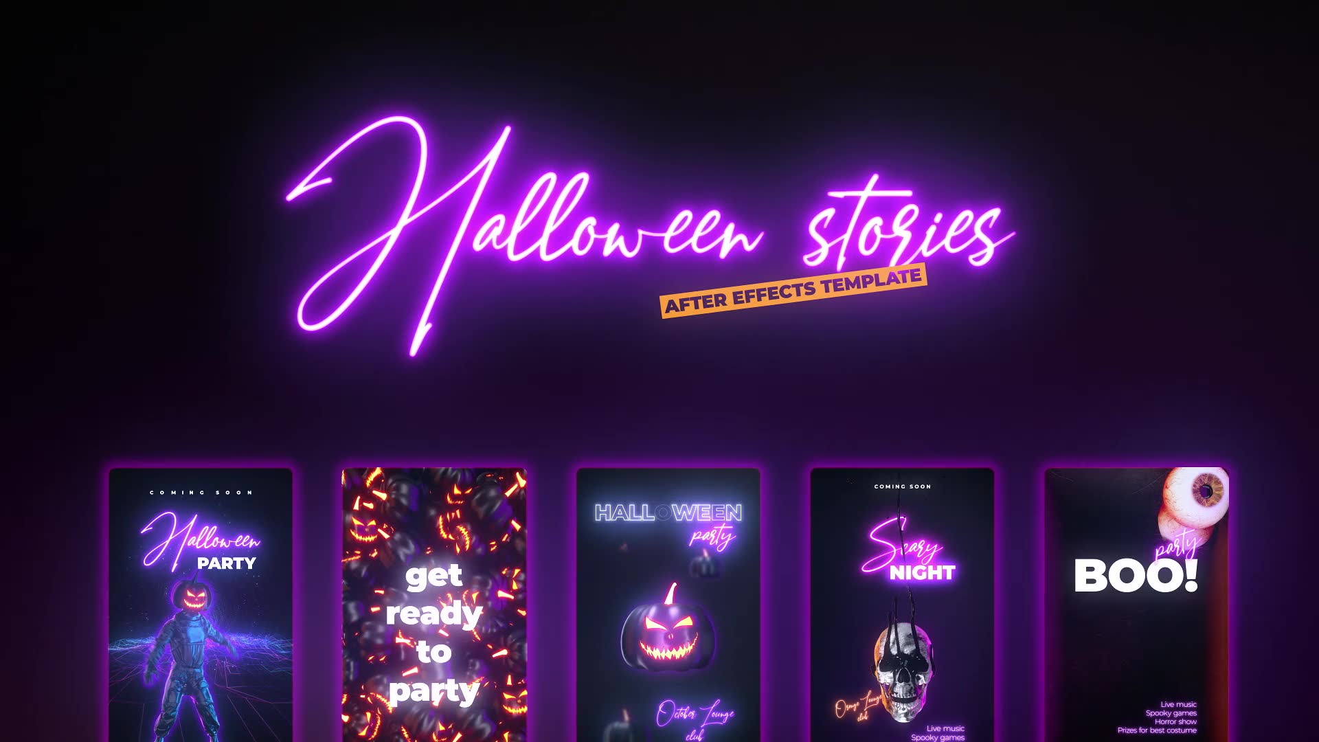 Neon Halloween Stories Videohive 28972637 After Effects Image 2