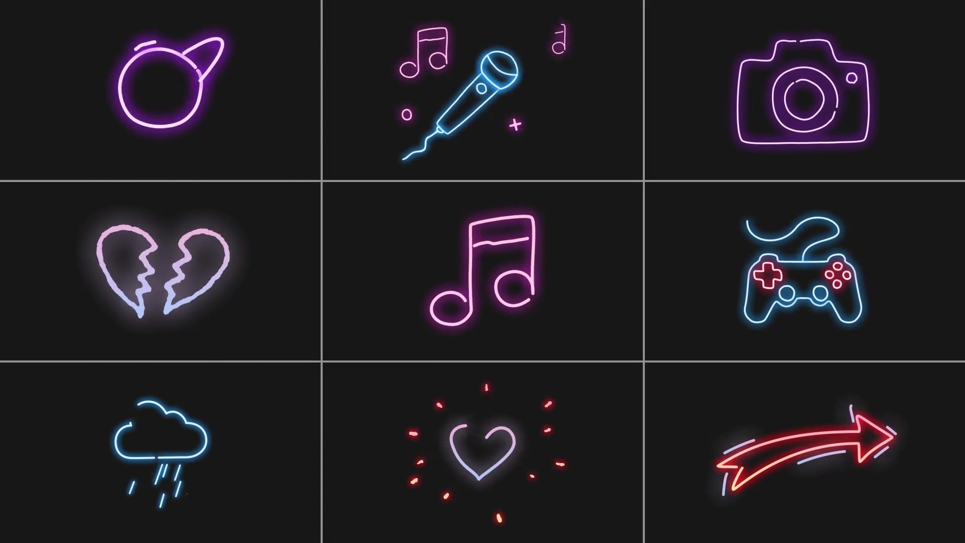 Neon Icons for After Effects Videohive 36312671 After Effects Image 8