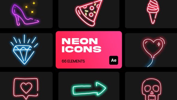Neon Icons for After Effects - Download Videohive 36312671