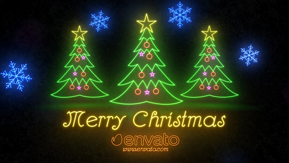 Neon Light Christmas - Download Videohive 22892071