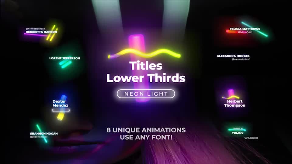 Neon Light Lower Thirds 1 Videohive 26322426 After Effects Image 1