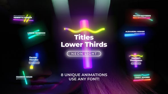 Neon Light Lower Thirds 1 - Download 26322426 Videohive