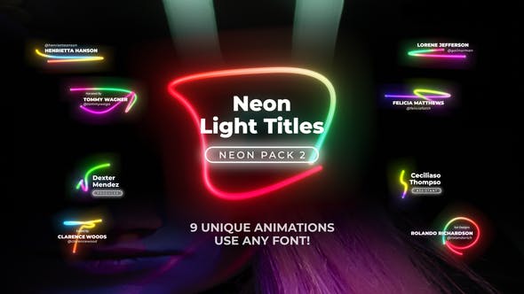 Neon Light Lower Thirds 2 - 26297236 Videohive Download