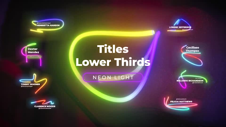 Neon Light Lower Thirds 3 Videohive 26317763 After Effects Image 1