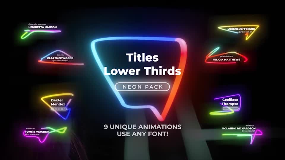 Neon Light Lower Thirds 6 Videohive 26307366 Premiere Pro Image 1