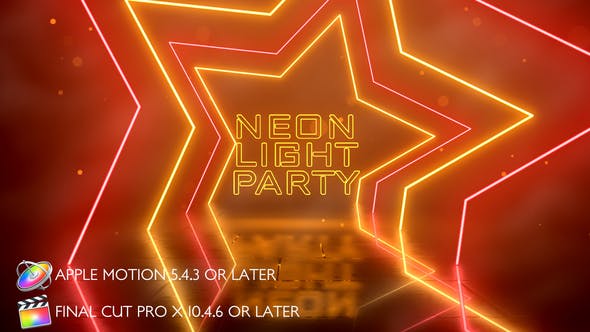 Neon Light Party Opener Apple Motion - 28385318 Videohive Download