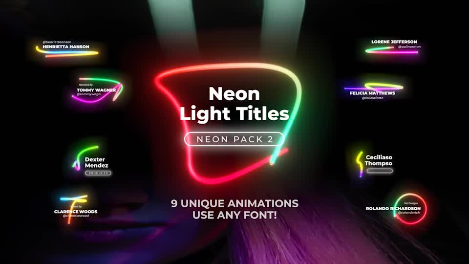 Neon Light Titles 2 Videohive 26190762 Apple Motion Image 1