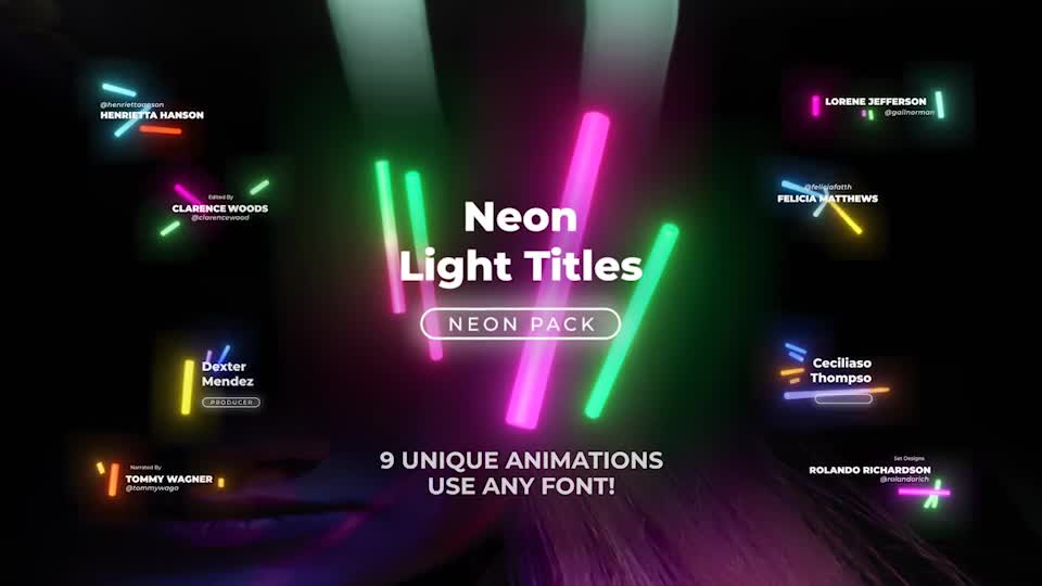 Neon Light Titles 5 Videohive 26192826 Apple Motion Image 1