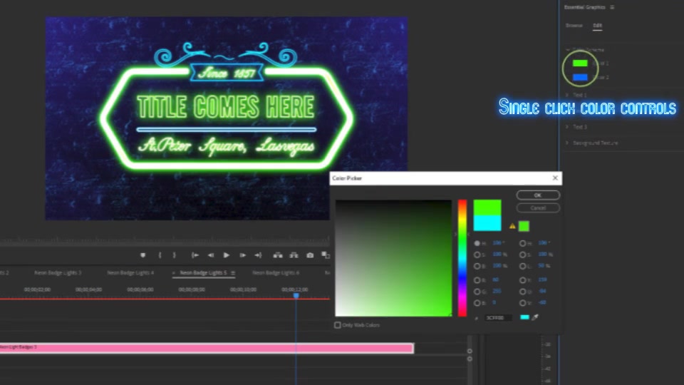 Neon Lights Badges Premiere Pro Videohive 34093951 Premiere Pro Image 4