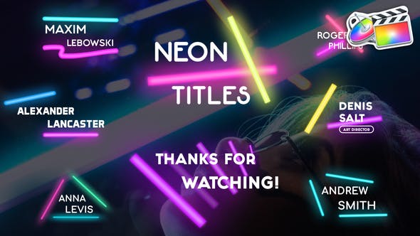 Neon Lights Titles | FCPX - Download 25943108 Videohive