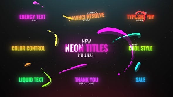 Neon Liquid Titles - Videohive Download 31018681
