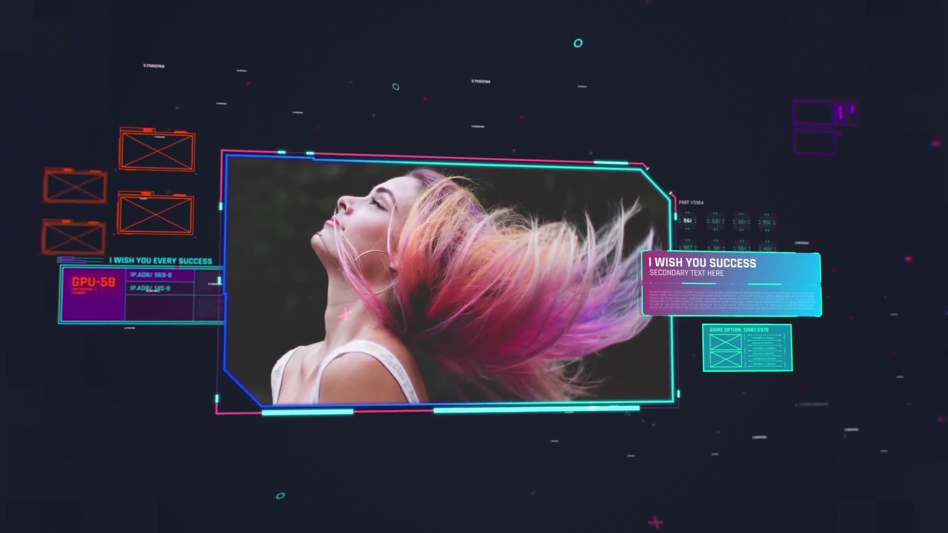 Neon Mood Slideshow/ Bright Coloful Slide/ 3D Camera Move/ HUD UI Stylish Promo/ Digital Transitions Videohive 19460533 After Effects Image 1