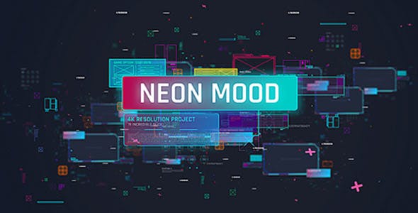 Neon Mood Slideshow/ Bright Coloful Slide/ 3D Camera Move/ HUD UI Stylish Promo/ Digital Transitions - Videohive Download 19460533