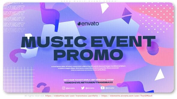 Neon Music Event Promo - 40574975 Download Videohive