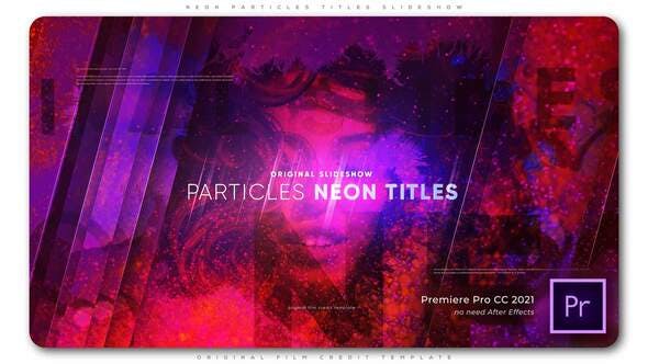 Neon Particles Titles Slideshow - 33305994 Download Videohive