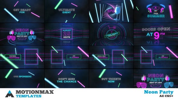 Neon Party Summer Party 06 - Videohive Download 22450820