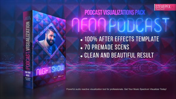 Neon Podcast | Audio and Music Visualizations Tool - 33321636 Videohive Download