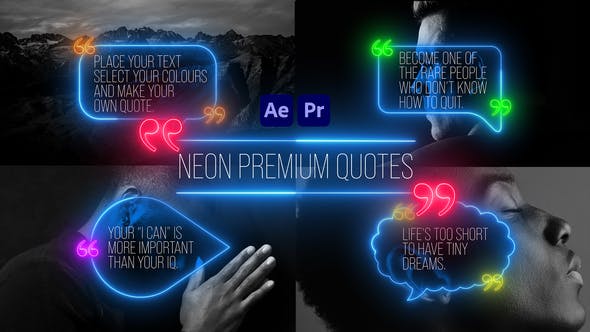 Neon Premium Quotes - Videohive Download 34316041