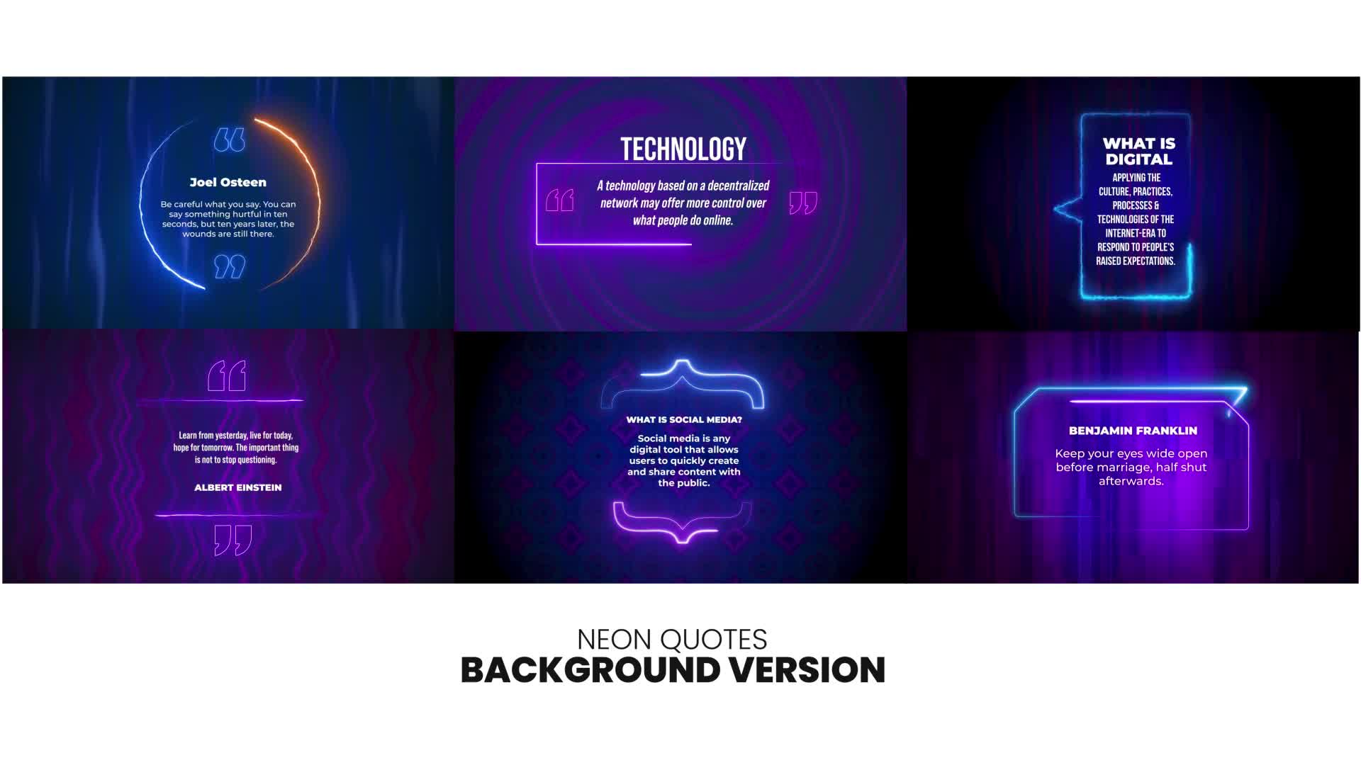 Neon Quotes Videohive 38374166 Premiere Pro Image 1