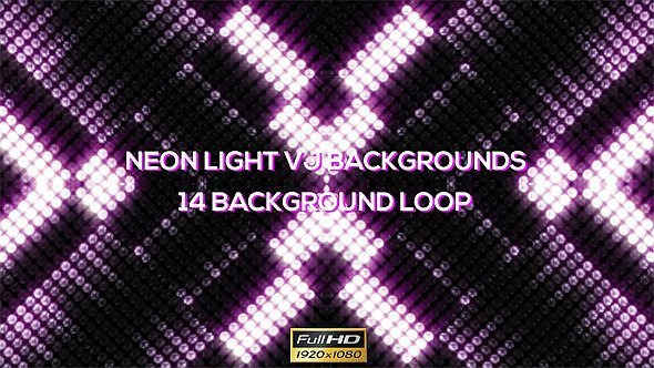 Neon Round Lights VJ Backgrounds 14 Pack - Download Videohive 11772515