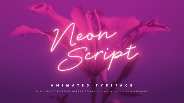 Neon Script Animated typeface - 22877441 Download Videohive