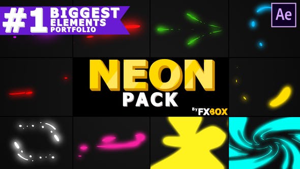 Neon Shape Elements | After Effects - 25117928 Download Videohive