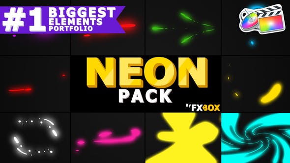 Neon Shape Elements | FCPX - 25509610 Download Videohive
