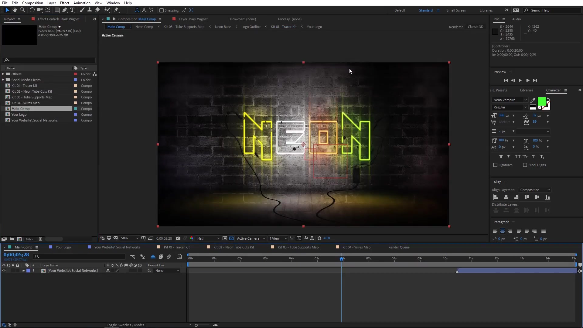 Neon Sign Logo Videohive 24695190 After Effects Image 6
