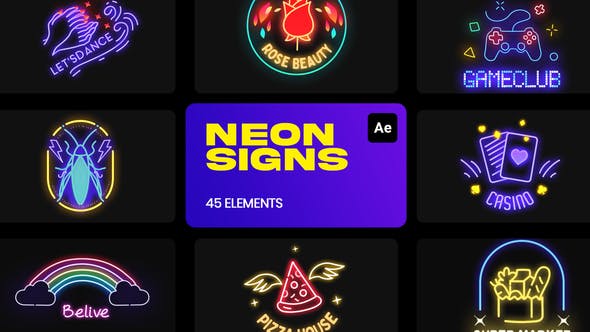 Neon Signs for After Effects - Videohive Download 36189209