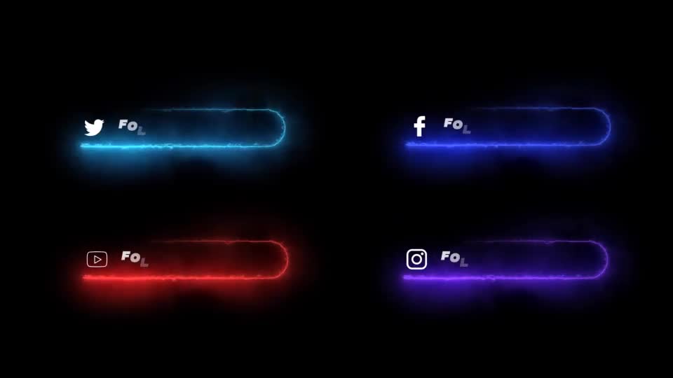 Neon Social Media Lower Thirds Videohive 26120929 After Effects Image 1