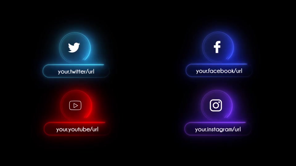 Neon Social Media Lower Thirds Videohive 26120929 After Effects Image 4