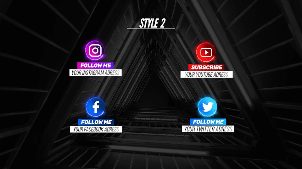 Neon Social Media Lower Thirds V2 Videohive 28636724 After Effects Image 4