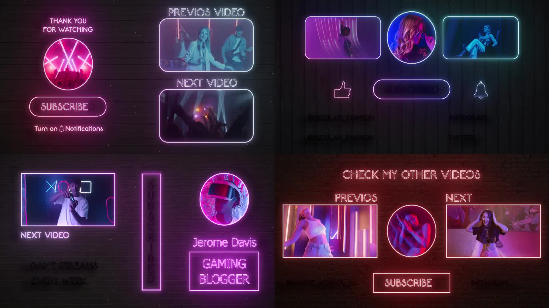 Neon Social Media Pack for After Effects Videohive 38262124 After Effects Image 1