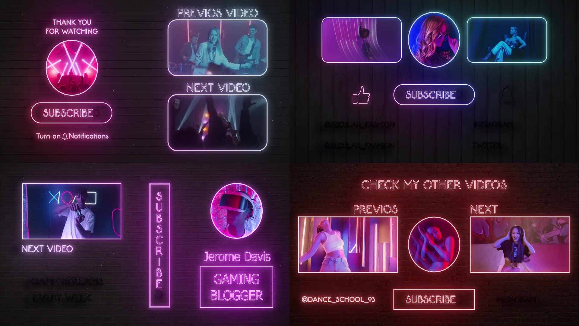 Neon Social Media Pack for After Effects Videohive 38262124 After Effects Image 11