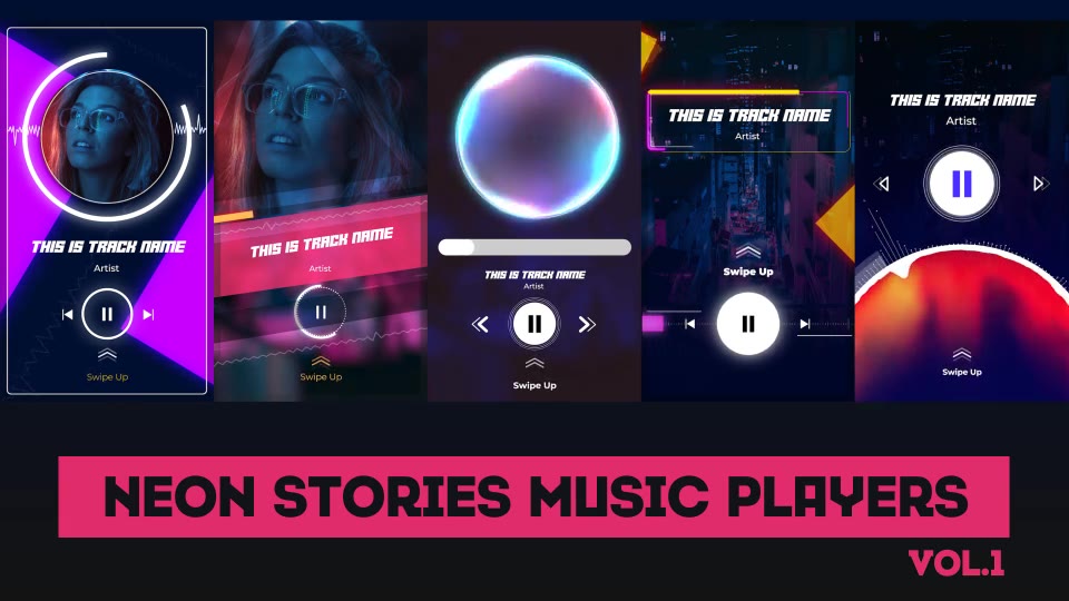 Neon Stories Music Players Videohive 25502722 After Effects Image 3