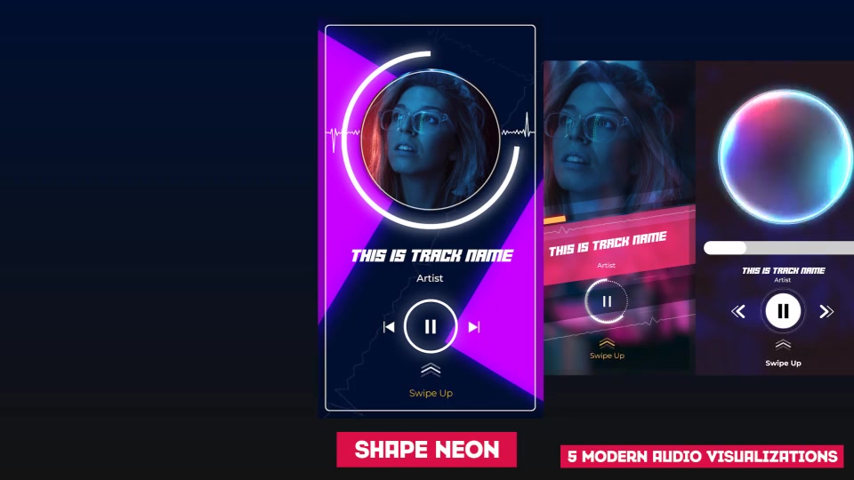 Neon Stories Music Players Videohive 25502722 After Effects Image 4