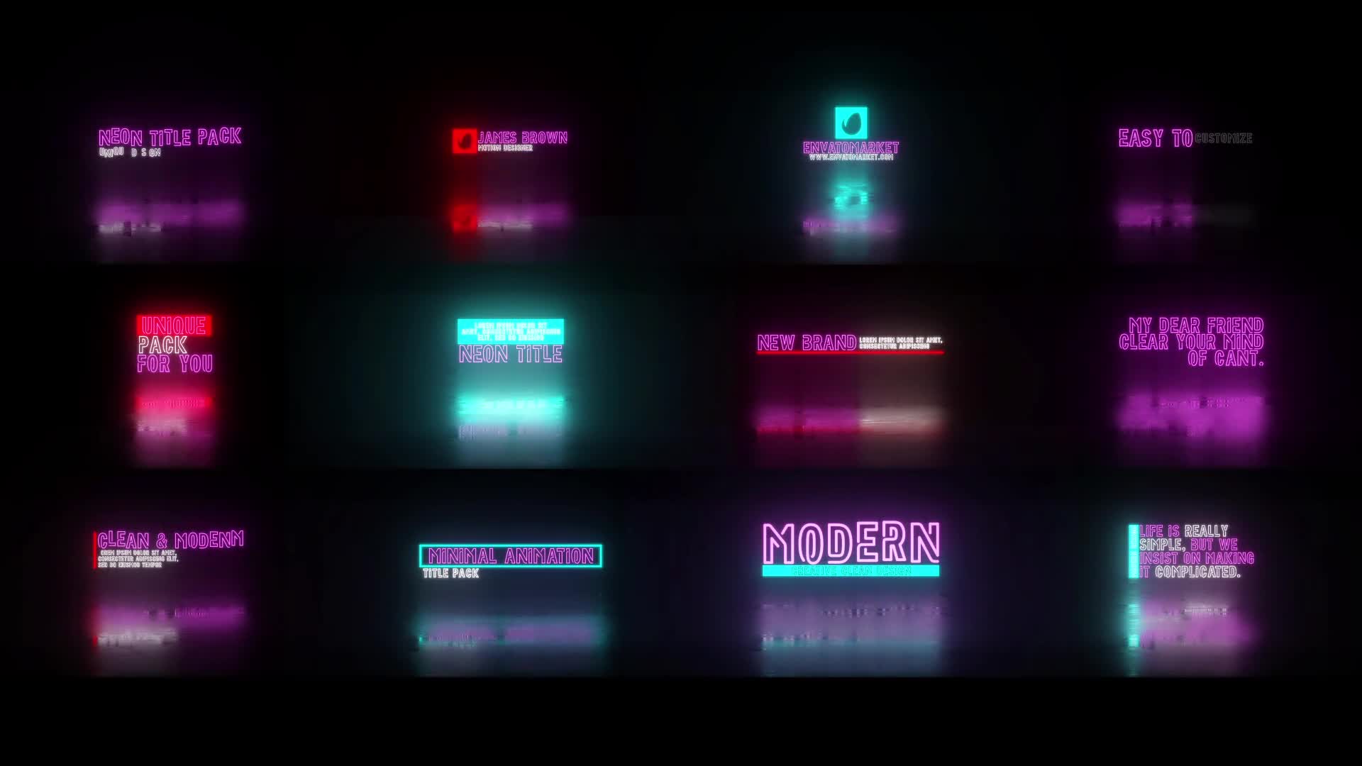 Neon Title Pack Videohive 43005744 After Effects Image 1
