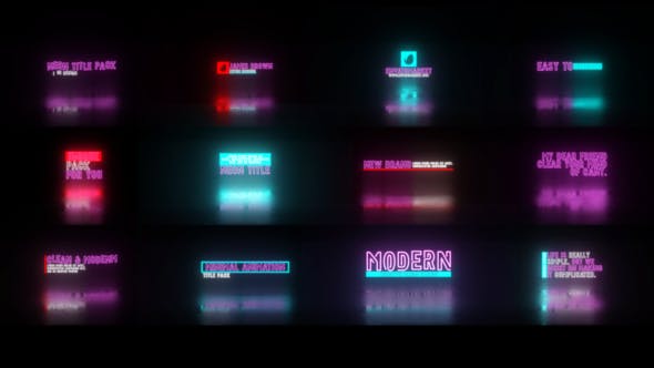Neon Title Pack - 43005744 Videohive Download