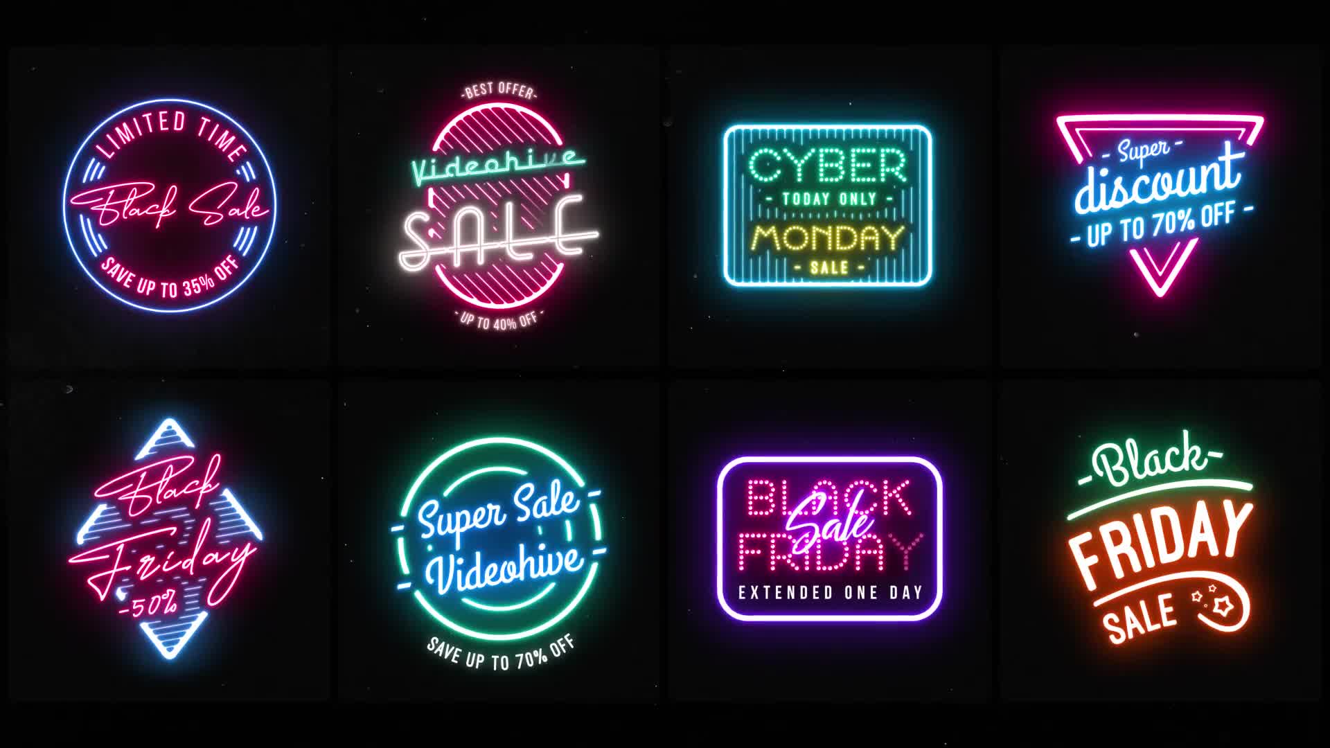 Neon Titles | Black Friday Sale Videohive 34567200 After Effects Image 1