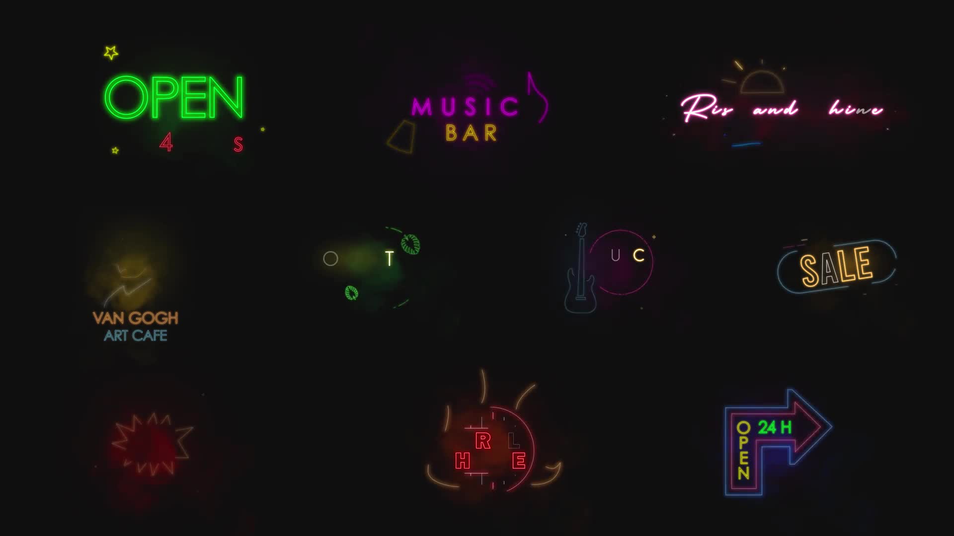 Neon Titles for FCPX Videohive 39100859 Apple Motion Image 1