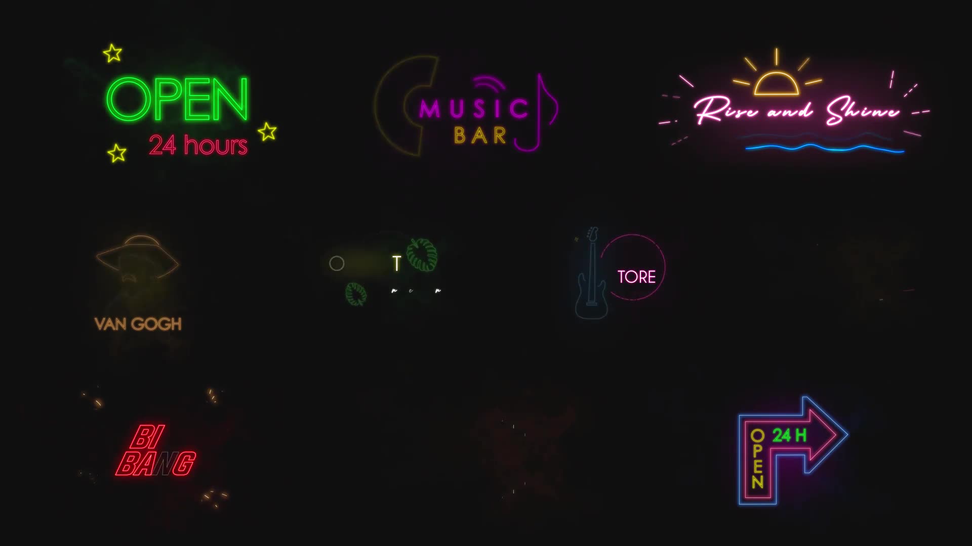 Neon Titles for FCPX Videohive 39100859 Apple Motion Image 2