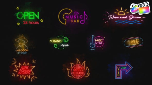 Neon Titles for FCPX - Download Videohive 39100859