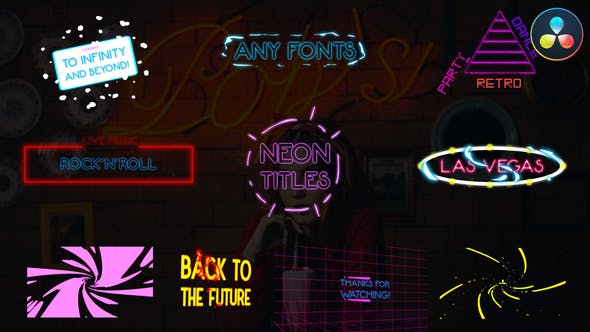 Neon Titles Pack | DaVinci Resolve - Videohive Download 37444866