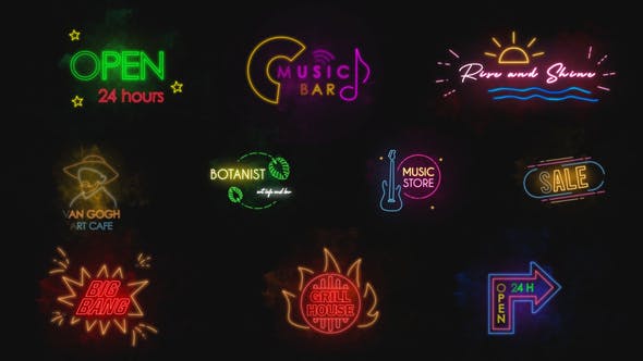 Neon Titles || Premiere Pro MOGRT - 34467228 Download Videohive